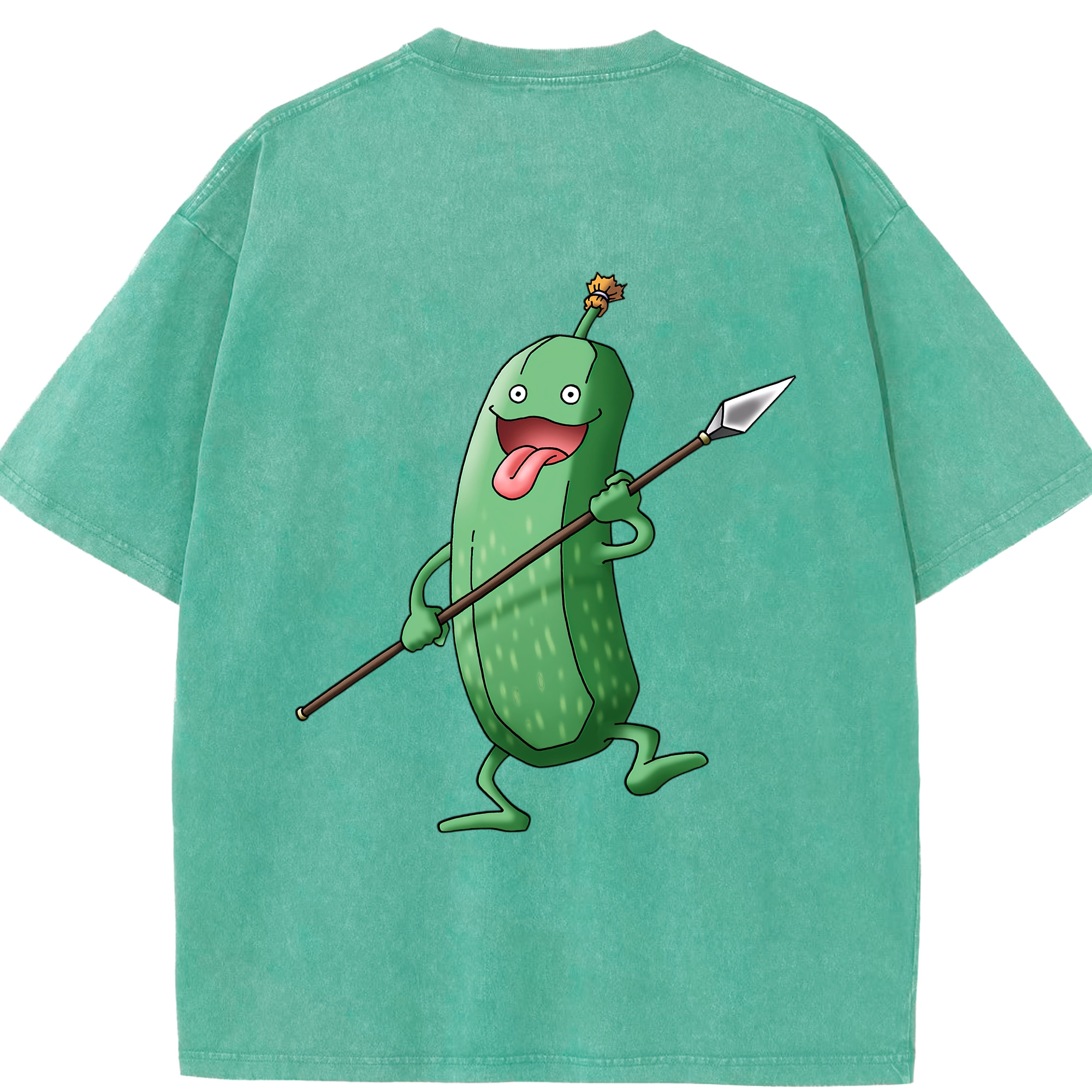 （画像用） ドラゴンクエスト Doragon Kuesuto Dragon Quest 綿100% ヴィンテージ風 半袖Tシャツ（背面プリント）